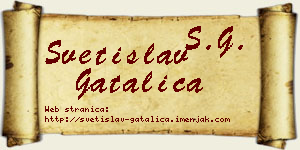 Svetislav Gatalica vizit kartica